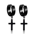 1 Pair/4 Pairs Surgical Steel Cross Drop Dangle Studs Earrings for Men Women Stainless Steel Hoop Earrings Piercing Jewelry - Not Of This World Movement