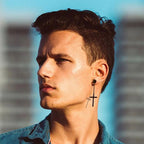 1 Pair/4 Pairs Surgical Steel Cross Drop Dangle Studs Earrings for Men Women Stainless Steel Hoop Earrings Piercing Jewelry - Not Of This World Movement