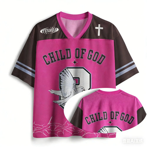 Child of God Retro Streetwear Jersey Tee