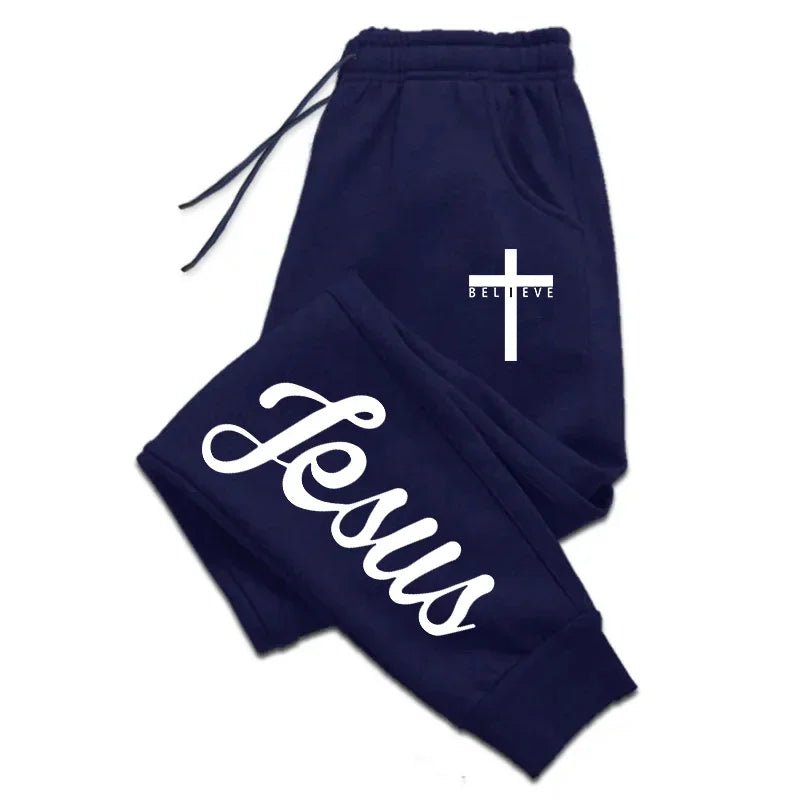 Jesus Cross Faith Streetwear Sweatpants - Not Of This World Movement