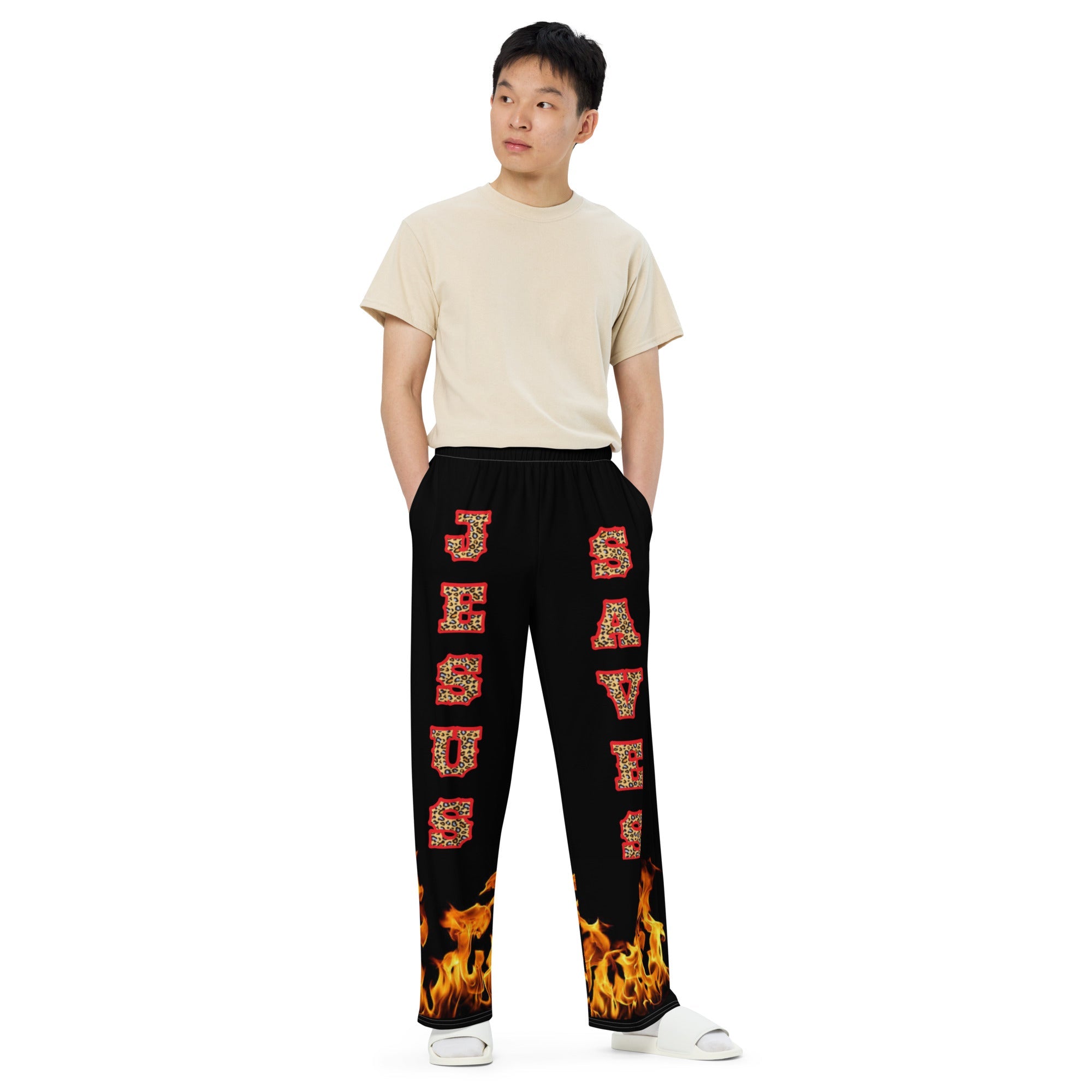 Jesus Saves Unisex Wide-Legged Pants - Not Of This World Movement