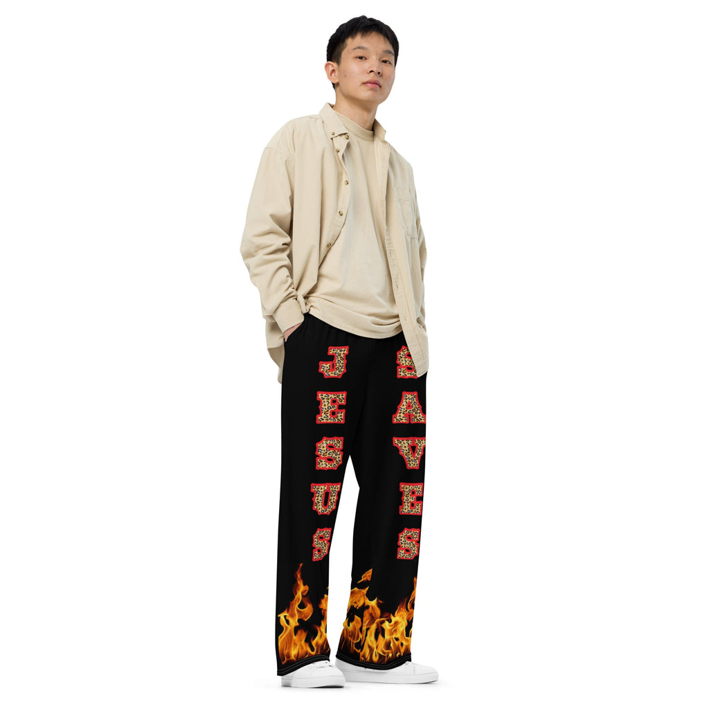 Jesus Saves Unisex Wide-Legged Pants - Not Of This World Movement