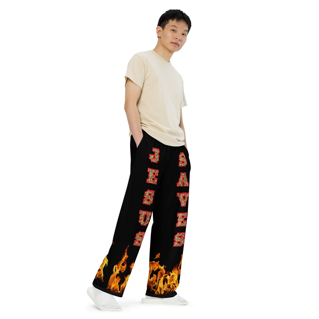 Jesus Saves Unisex Wide-Legged Pants - Not Of This World Movement