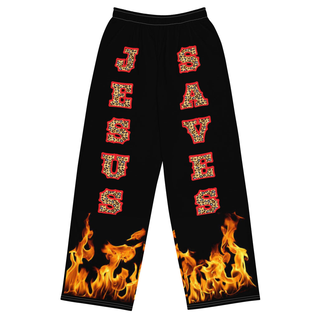 Jesus Saves Unisex Wide-Legged Pants - Not Of This World Movement