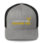 Out Here Trusting God Trucker Cap - Nuetrals & Darks - Not Of This World Movement